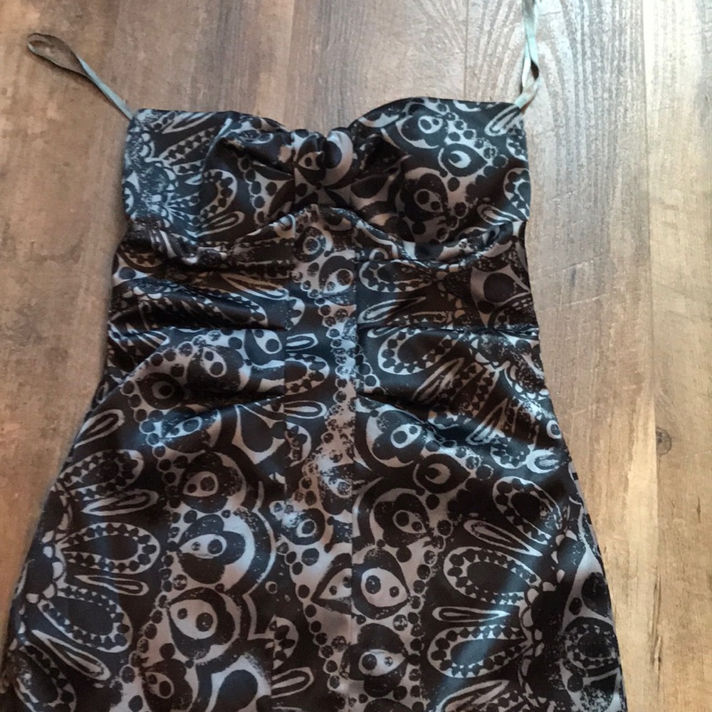 BCBG Paris Short Tube Dress Strapless Satin Formal